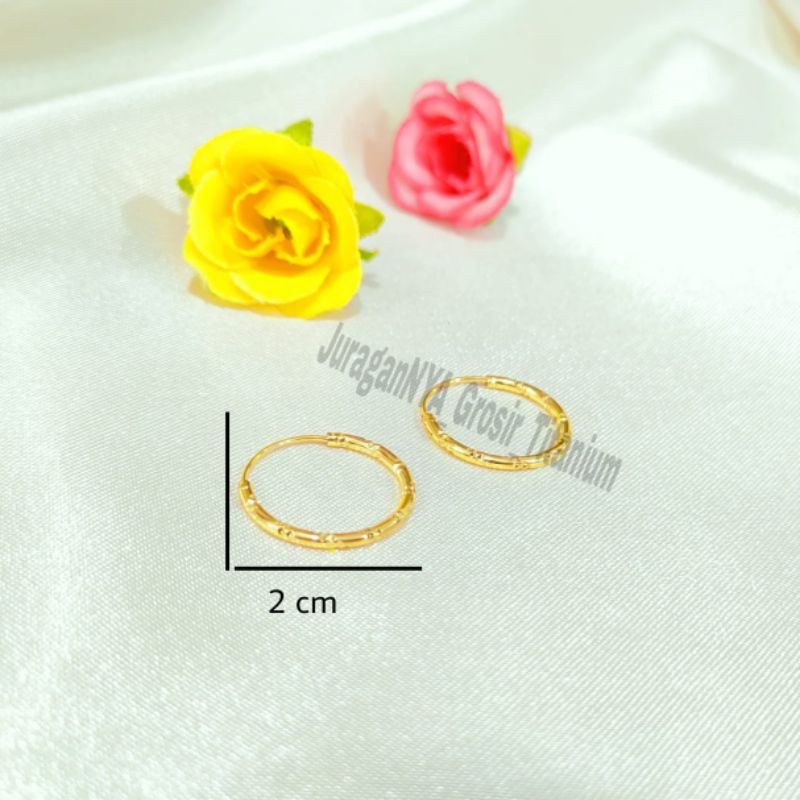 ANTING TITANIUM 316 GIPSI RING POLOS EMAS 24K ANTI KARAT