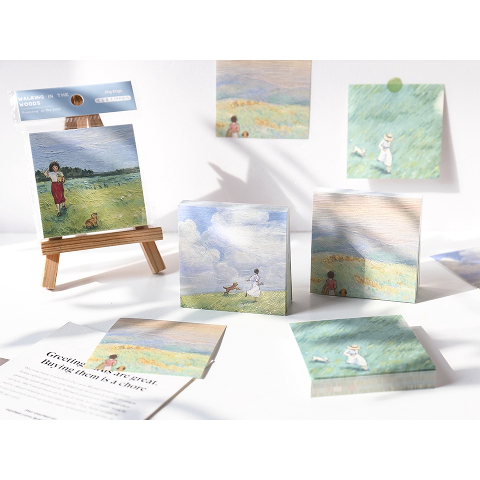 

Walking in the Woods Square Memopad