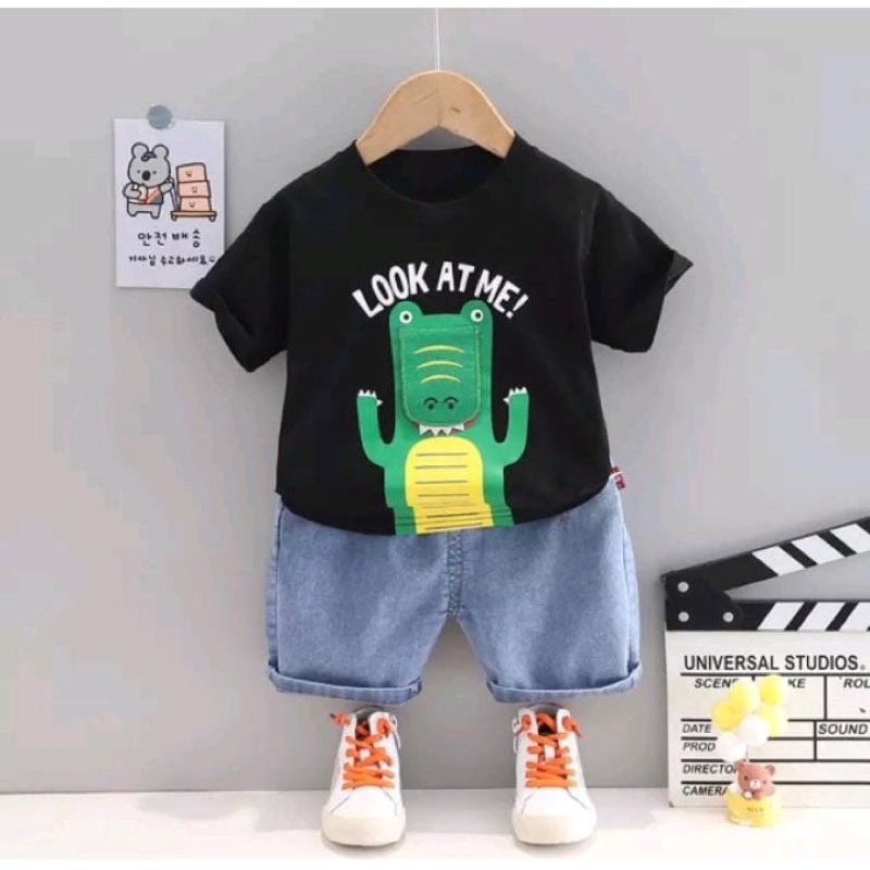 BAYAR DITEMPAT/SETELAN JEANS ANAK LAKI-LAKI/SETELAN ANAK TERBARU 1-5 TAHUN