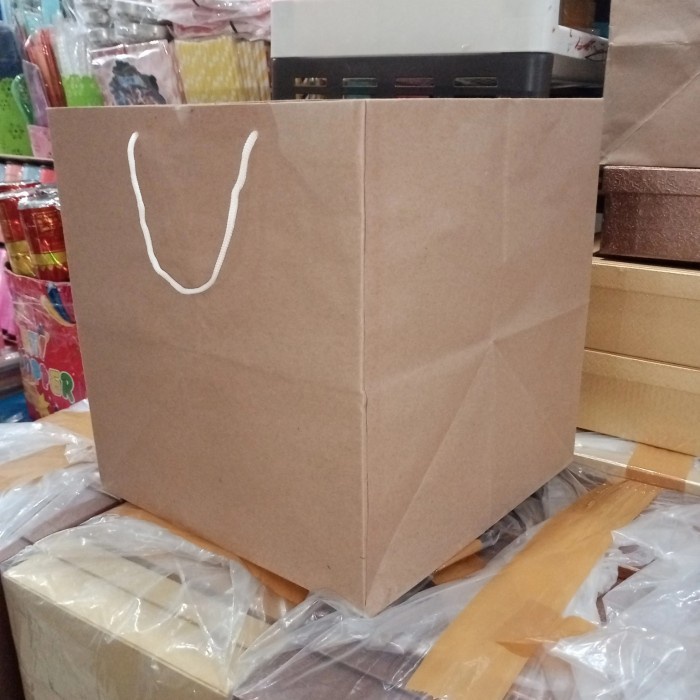 

(TERLARIS) Dijual Paperbag Coklat 27X27 Berkualitas