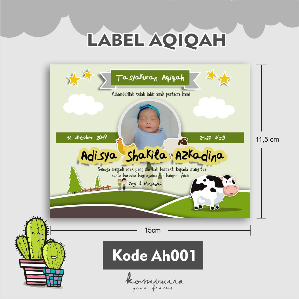 

LABEL TASYAKURAN AQIQAH harga murah kualitas premium