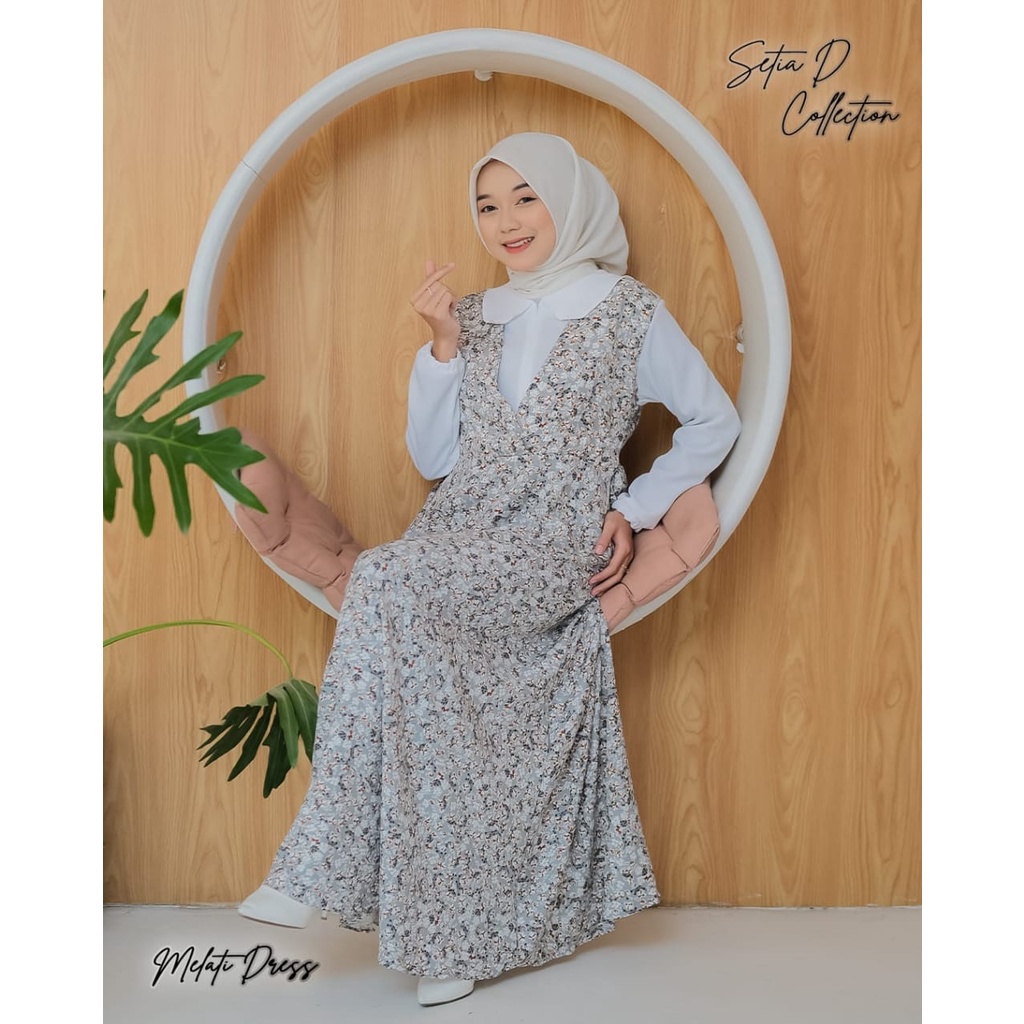 Gamis Melati STD abstrak etnik limitted dress model korea terbaru wanita terkini ootd fashion reseller dropship hits