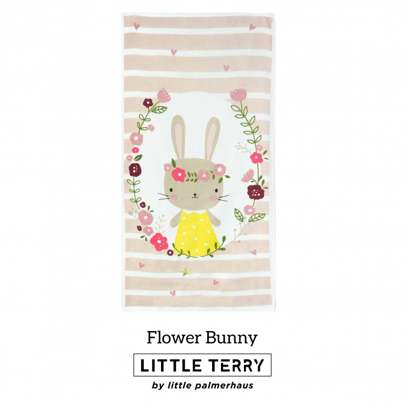 LITTLE TERRY TOWEL - Handuk Bayi-Flower Bunny