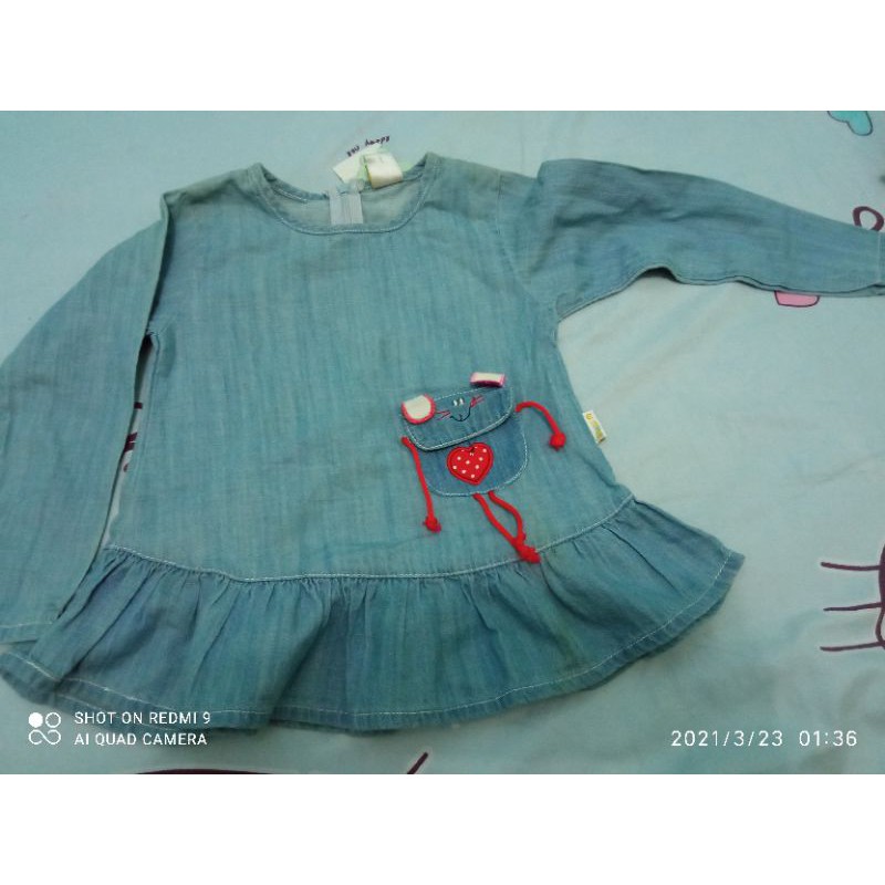 Dress anak perempuan little M/Baju anak perempuan/Atasan little M/Branded matahari anak