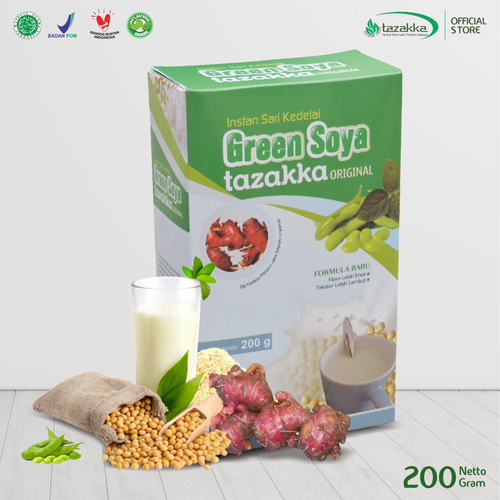 

Green Soya Susu Bubuk Sari Kedelai Jahe Merah Original Minuman Kesehatan Herbal 200gr