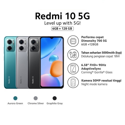 Redmi 10 5G 6GB/128GB - Garansi Resmi