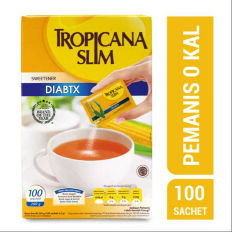 

Tropicana slim sweetener diabet/clasic isi 100sachet harga terjangkau