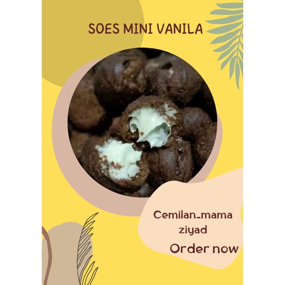 

Cemilan soes mini rasa vanila lumer 100 gram