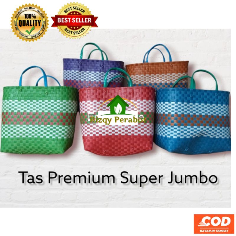 Keranjang Pasar / Tas Pasar Anyam Premium Jumbo