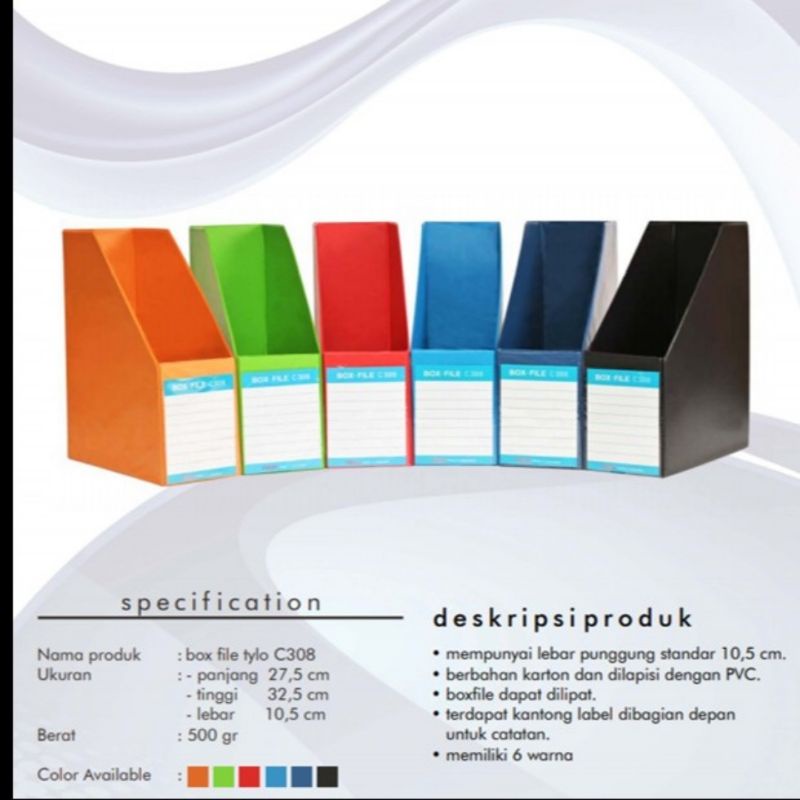 

Box File Tylo C.308/ordner/tempat dokumen/tempat buku/majalah