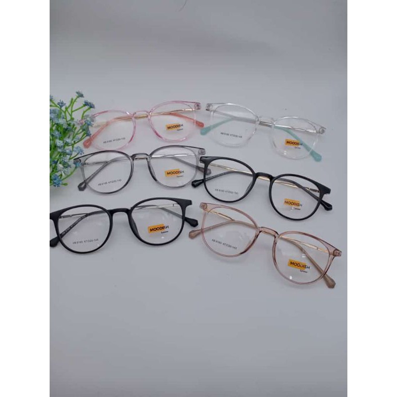 Frame Kacamata 8185 | Kacamata kotak oval lentur | Paket kacamata minus/plus/cyl/antiradiasi