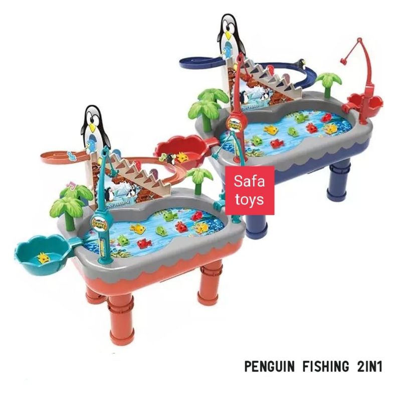 Mainan Anak Penguin Fishing 2in1