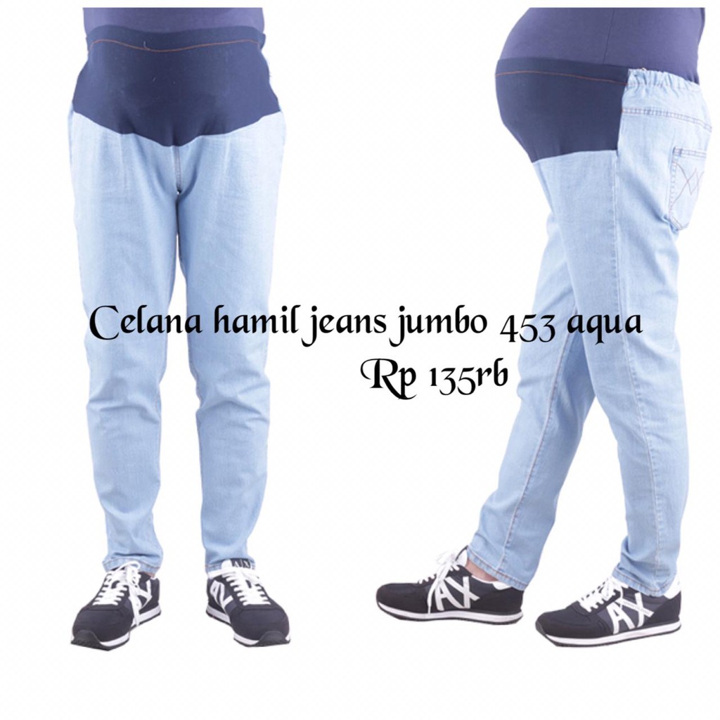 Celana Hamil Jeans Jumbo 453 aqua