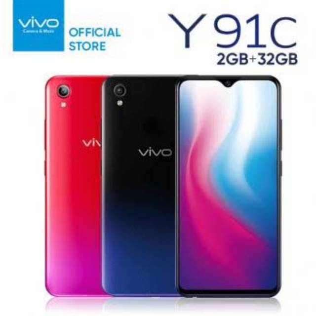 Hp Vivo Y91c Ram 2 32 Rom Garansi Resmi 1 Tahun Warna Fusion Black Htm Biru Dan Sunset Red Merh Shopee Indonesia