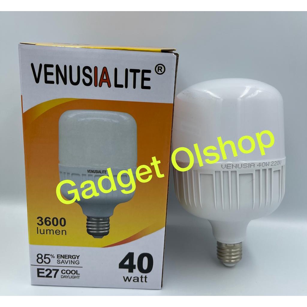 bohlam venusia 40 watt/lampu led 40 watt/bohlam led terang putih/bohla