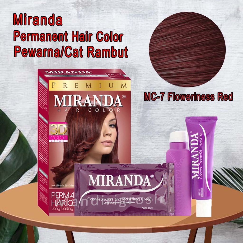 Cat Rambut *Miranda * MC-7 Floweriness Red * 30mlx2 + 10ml