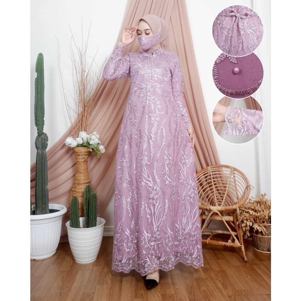 GAMIS MEDINA BUSUI / GAMIS PESTA / GAMIS BRUKAT / KEBAYA MODERN / KEBAYA PESTA / OUTFIT BAJU PESTA / JN