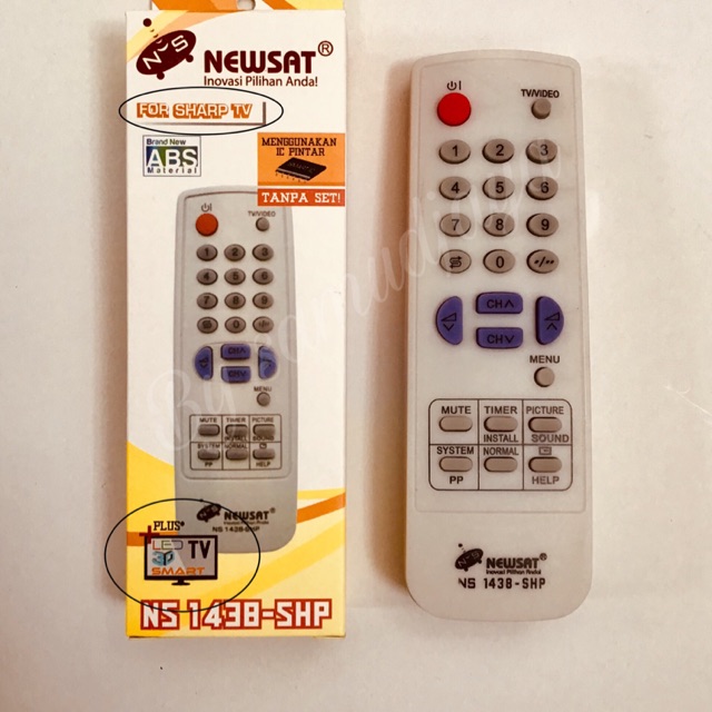 Remote tv tabung Sharp tanpa setting