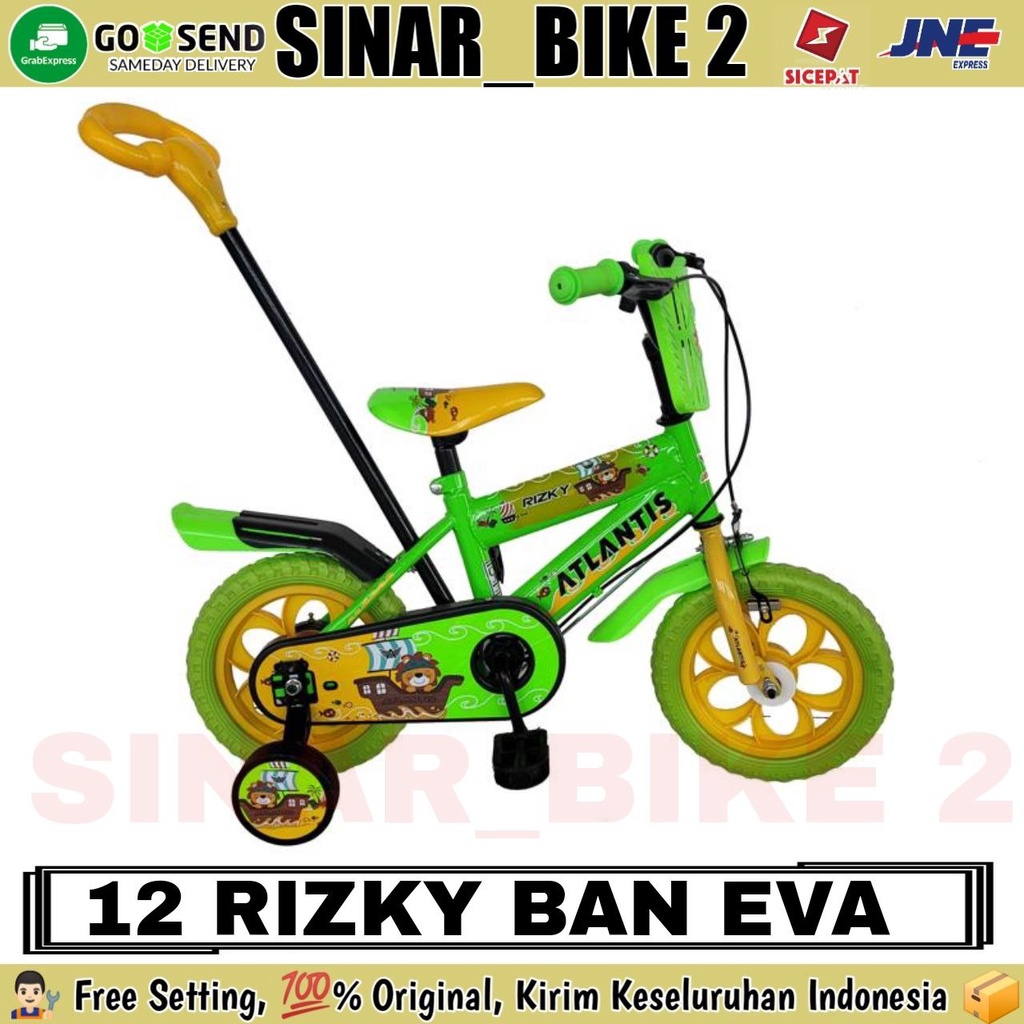 Sepeda Anak Laki BMX 12 Inch ATLANTIS Rizky Ban Busa Tongkat Stir