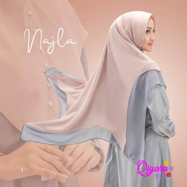 (BISA COD) Najla Khimar Pet Antem ORIGINAL Qiyara Hijab