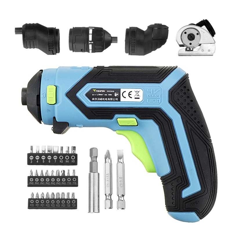 Bor Elektrik Portable 4 Head Wireless Cordless Power Drill USB 1500mAh