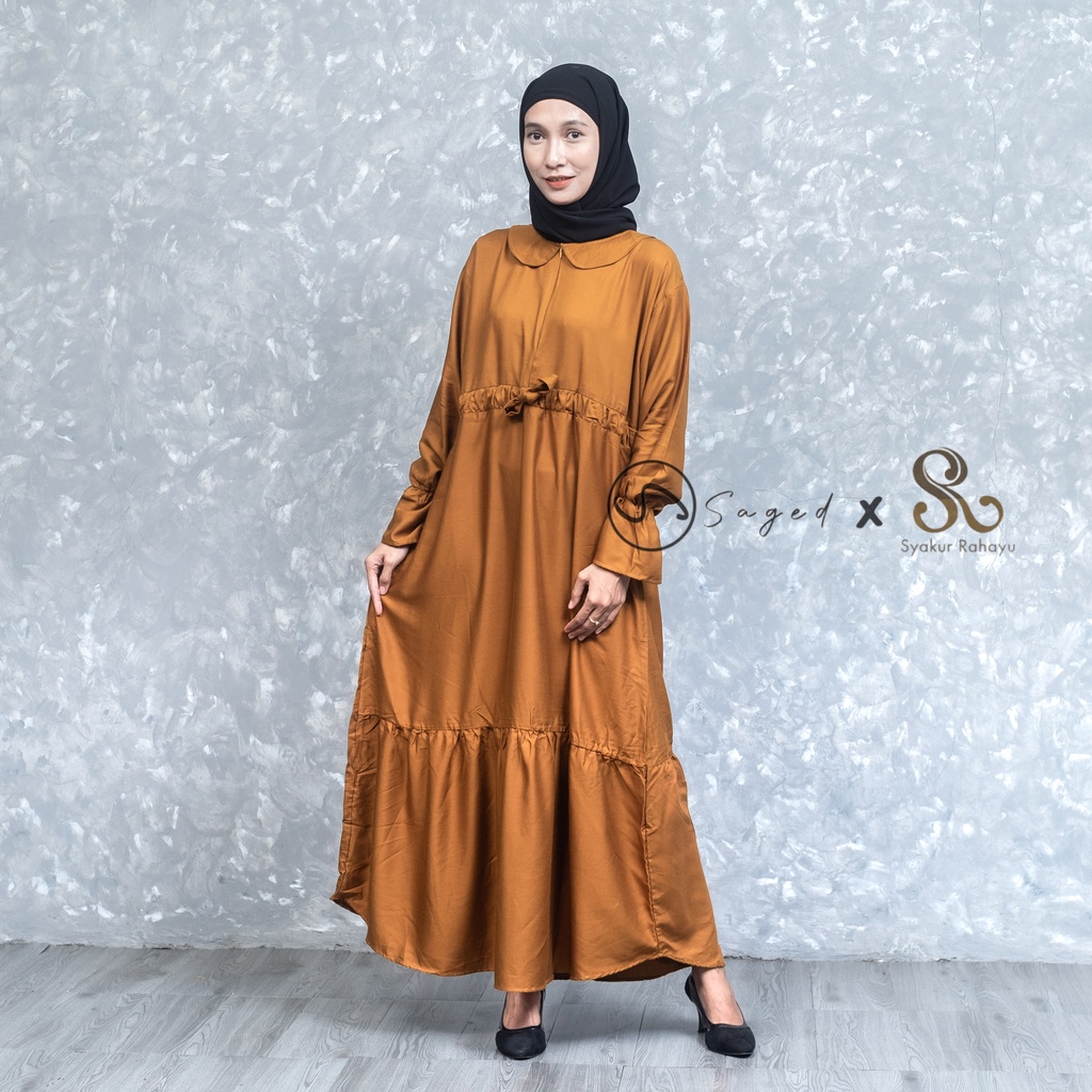 Gamis Fashion Muslim - Dress Pakaian Muslim Wanita Material Rayon Uniqlo Eksklusif