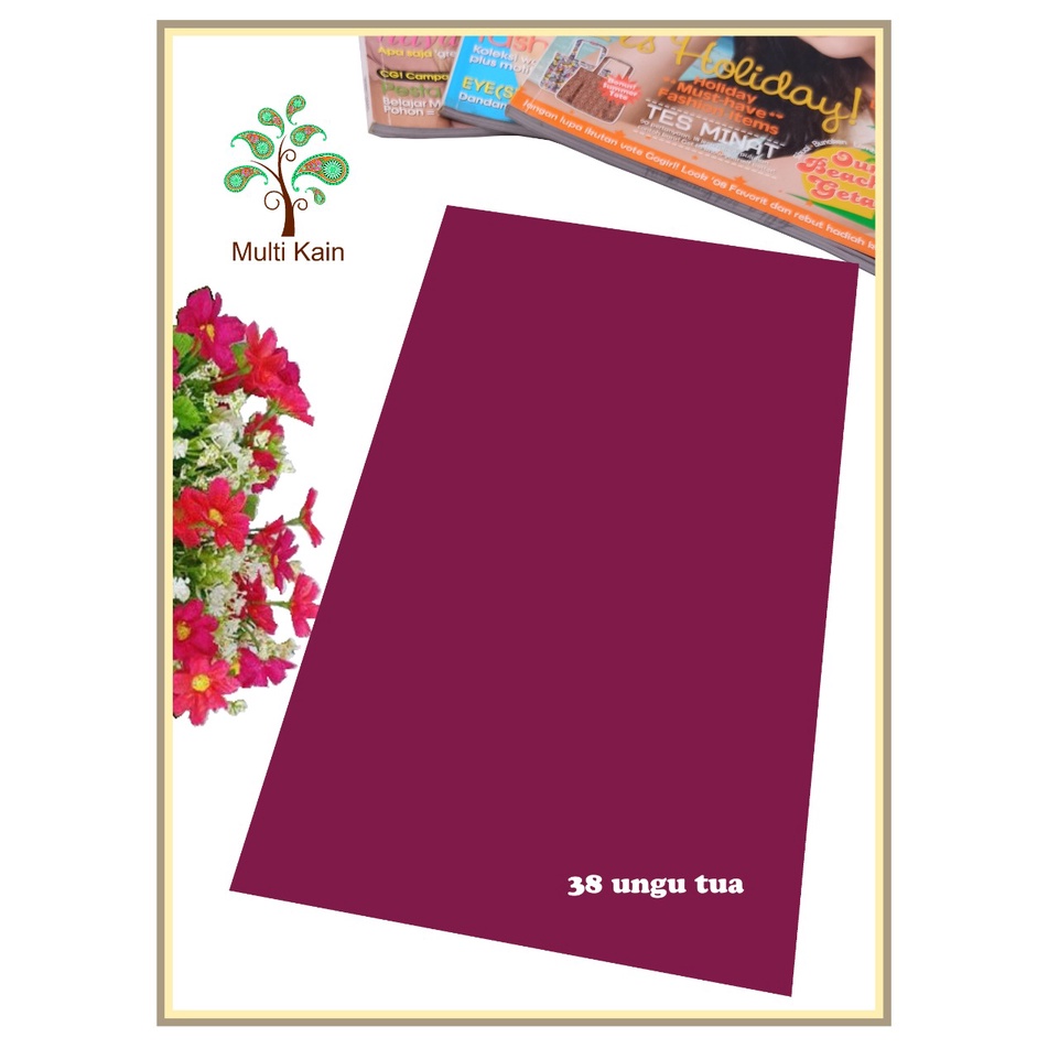 Bahan multi Kain Tile / Tille / Tule Polos Stretch / Spandex Tinggi 1,5 meter Grosir / Meteran-38 ungu tua