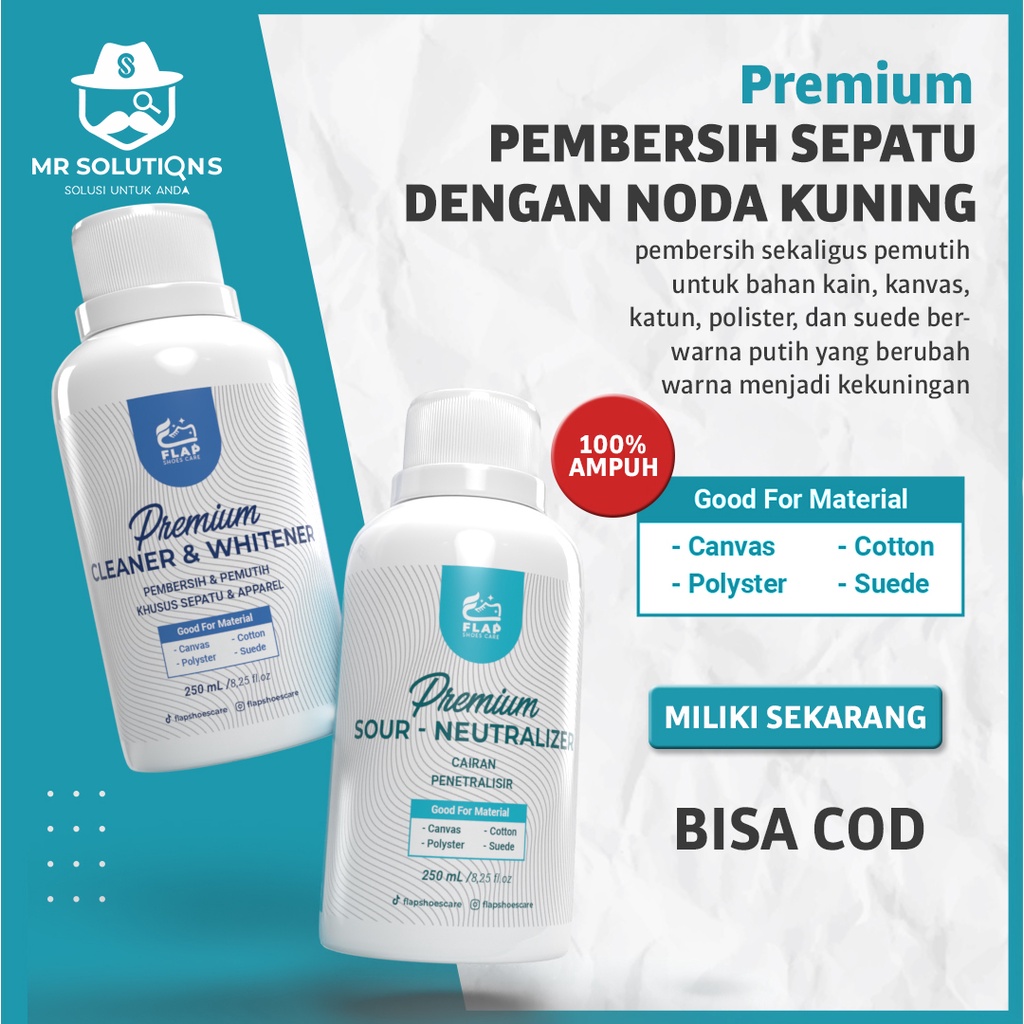 Pemutih Sepatu Putih Sneakers Yang Menguning Pembersih Penghilang Noda Kuning di Sepatu White Canvas