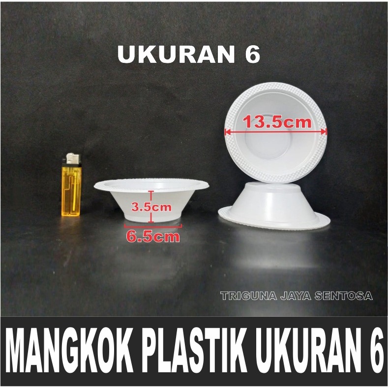 Mangkok Plastik 1000pcs Per Dus Uk 6 Sedang M Disposable Murah M6 Mangkuk Sekali Pakai Surabaya