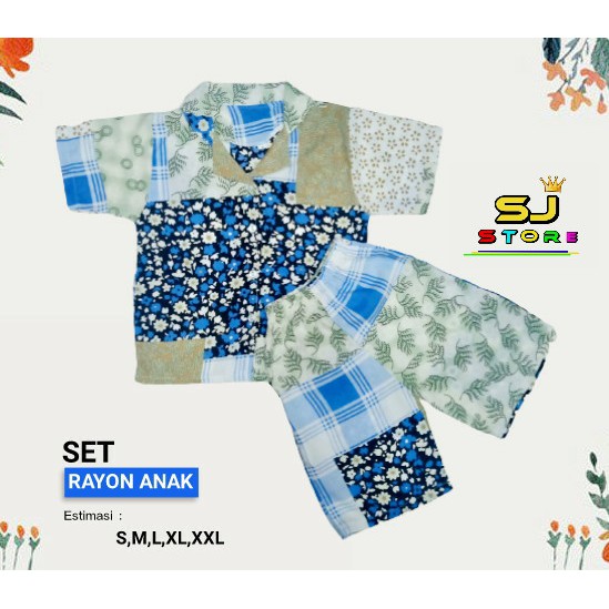 Set Rayon Anak /Stelan Rayon Anak/Stelan Anak Kekinian 1-10 Tahun