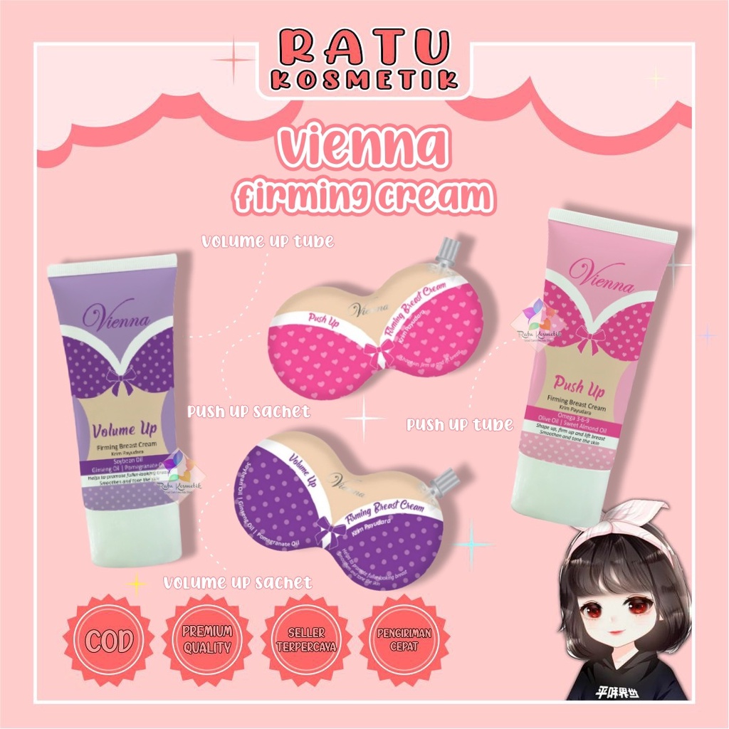 ❤ RATU ❤ Vienna Firming Breast Cream  | Push Up | Volume Up | Viena Krim Payudara | 30ml | 80ml (✔️BPOM)