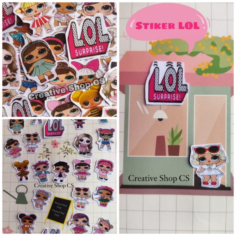 (ISI 10 STIKER ) STIKER LOL / STIKER CEWEK LOL /STICKER LOL /STIKER LUCU IMUT/ STICKER AESTHETIC / S