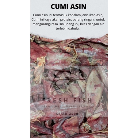 

Cumi asin / Cumi / cumi cumi/ Baby Cumi 250gram