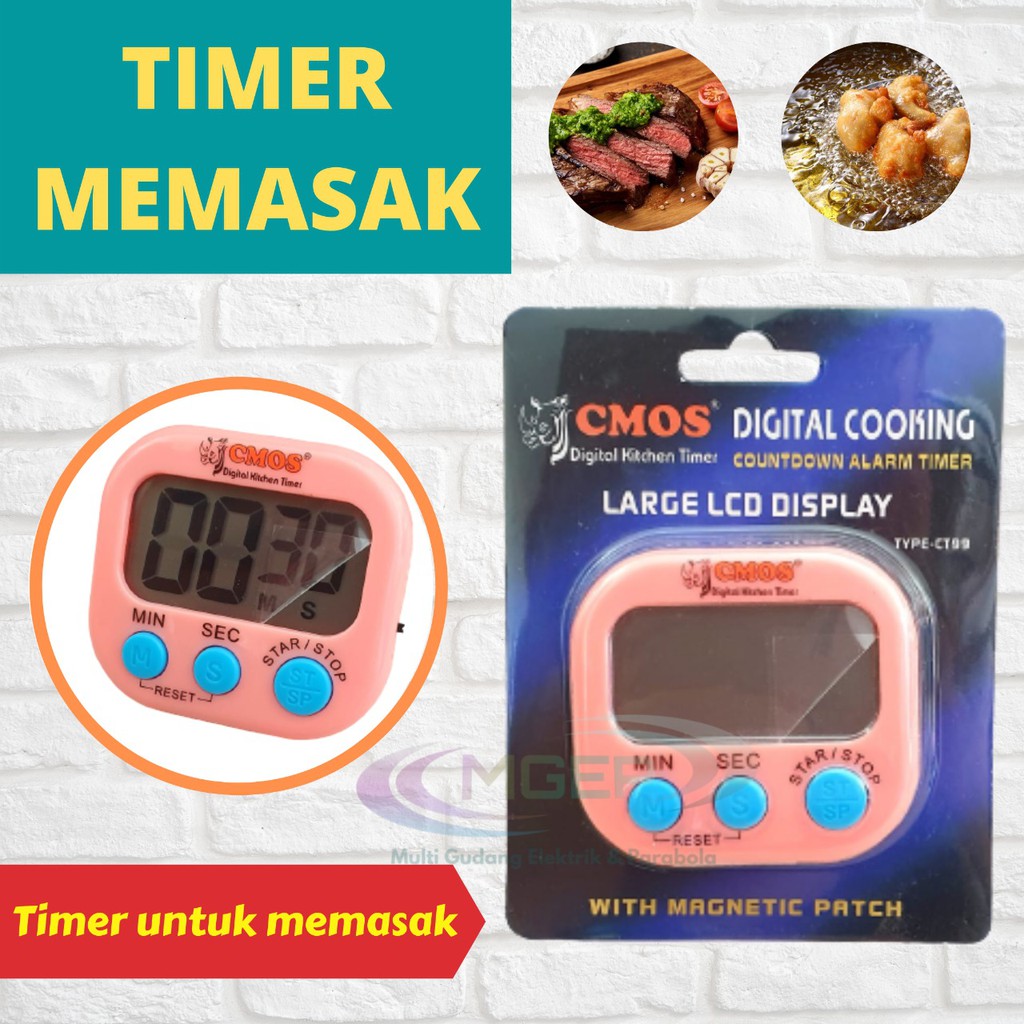 DIgital Kitchen Timer Stopwatch Alarm untuk memasak dapur