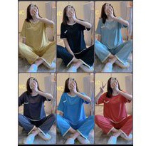 Baju tidur set cp polos MNC import