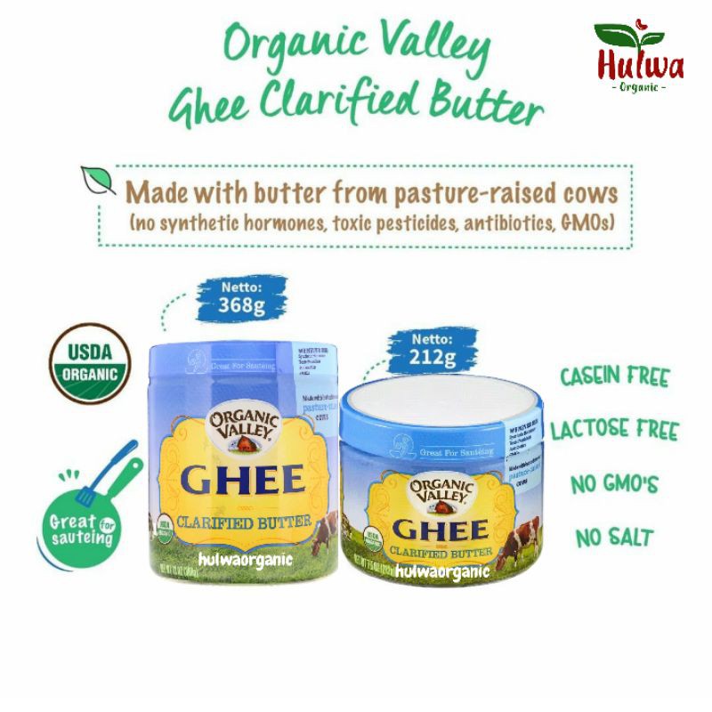 Jual Organic Ghee Clarified Butter Mentega Minyak Samin 212 gr Purity