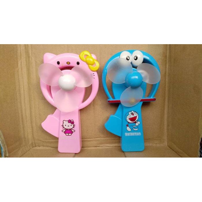Kipas Tangan / Portable Manual Fan ( Hello Kitty Doraemon )