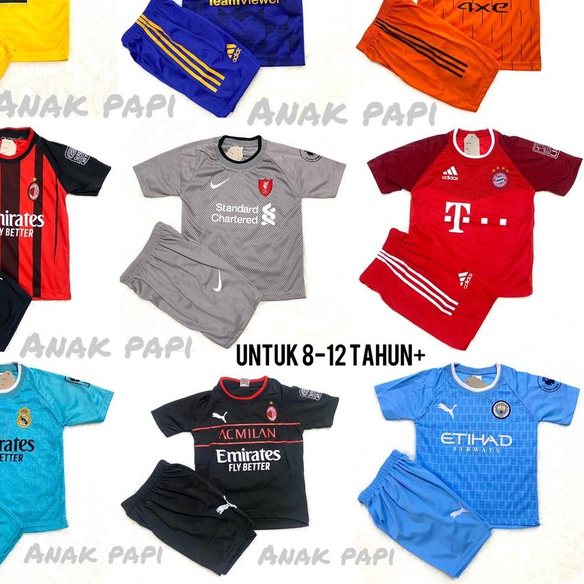 ✮ / UNTUK 8 - 12 TAHUNAN / SETELAN BAJU BOLA TERBARU 2021 / BAJU BOLA ANAK / SET BAJU BOLA LAKI LAKI