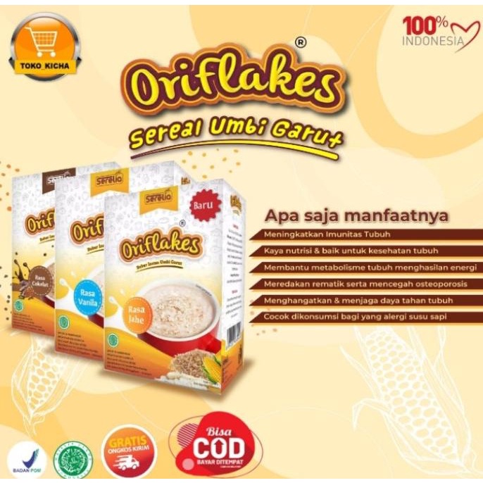 

Diskon Oriflakes Daily sereal umbi garut 150 Gram sachet praktis dan ekonomis Diskon