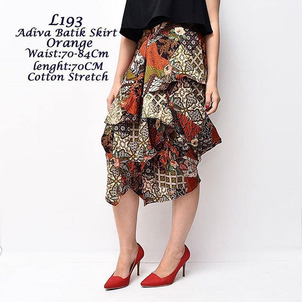 Adiva batik skirt orange