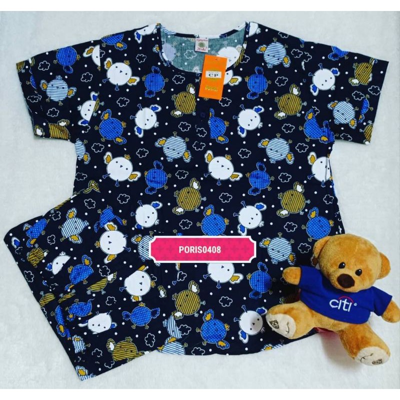 Baju Tidur HOKI Katun wanita Celana Panjang (love chicken)