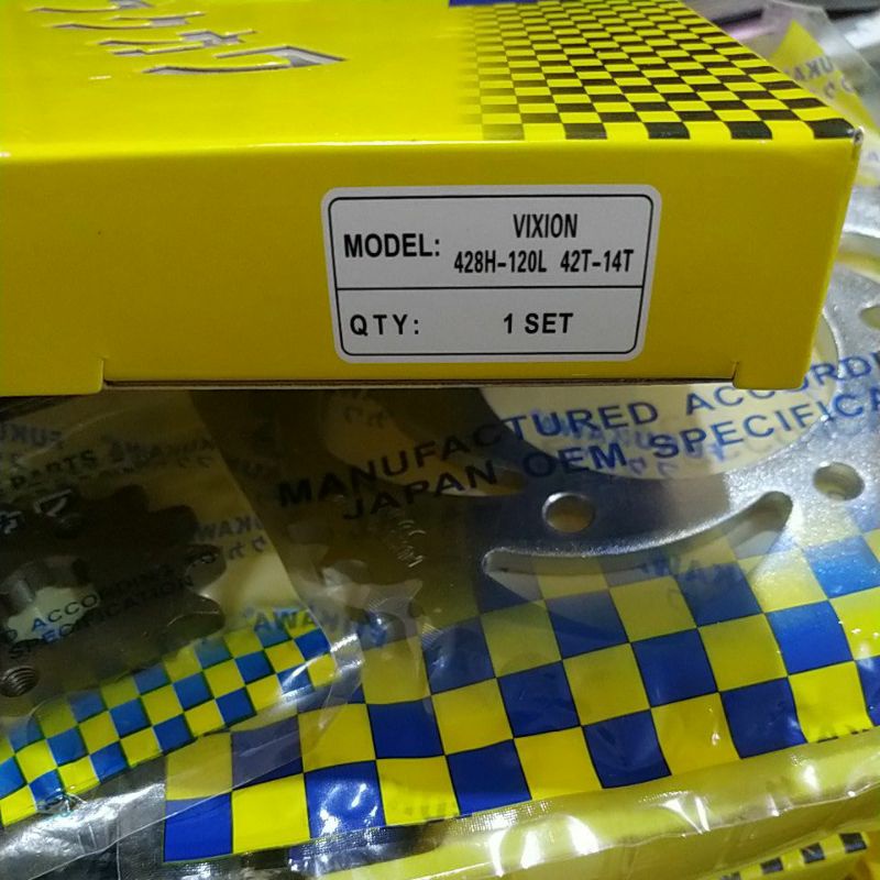 gear gir paket rantai paket Vixion old lama fukukawa