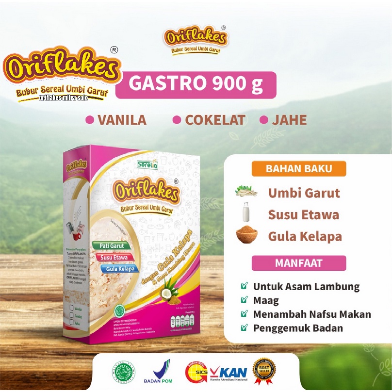 

Oriflakes 900 gram jahe sereal umbi garut