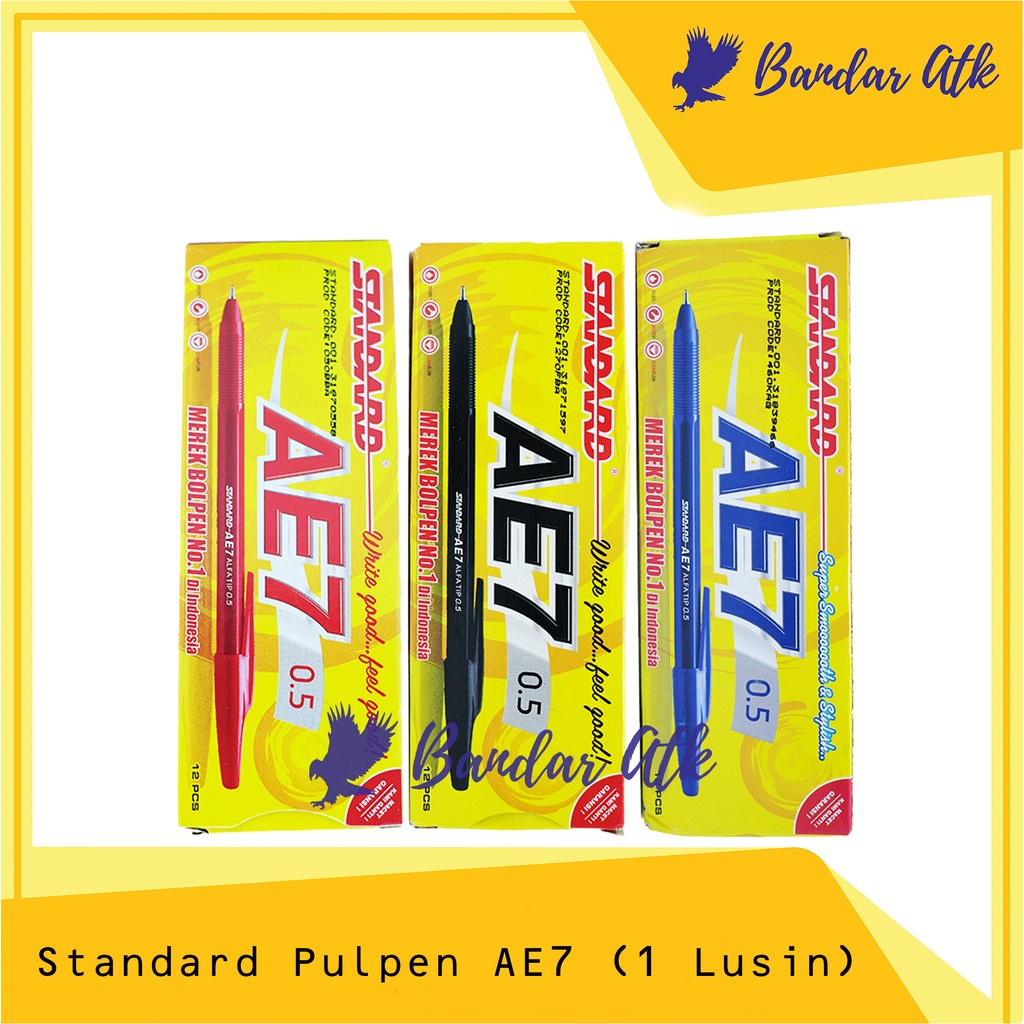 

Pulpen Standard AE7 Pen Pena Ballpoint Standart AE 7 0.5mm [1 LUSIN]