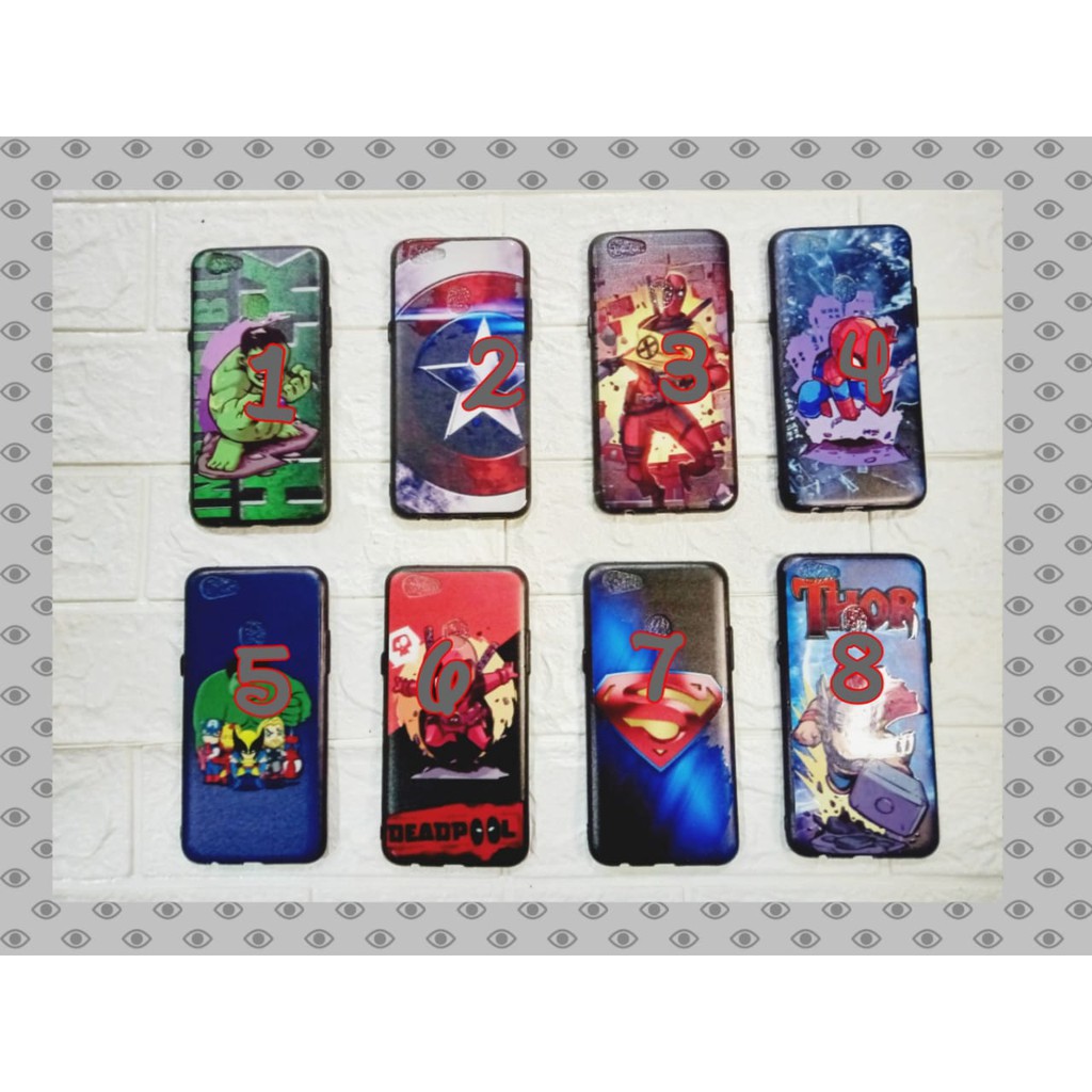 Case OPPO F5 Motif Robot, Hulk hijau dan biru, Ironman, Spiderman, Thor, Captain America