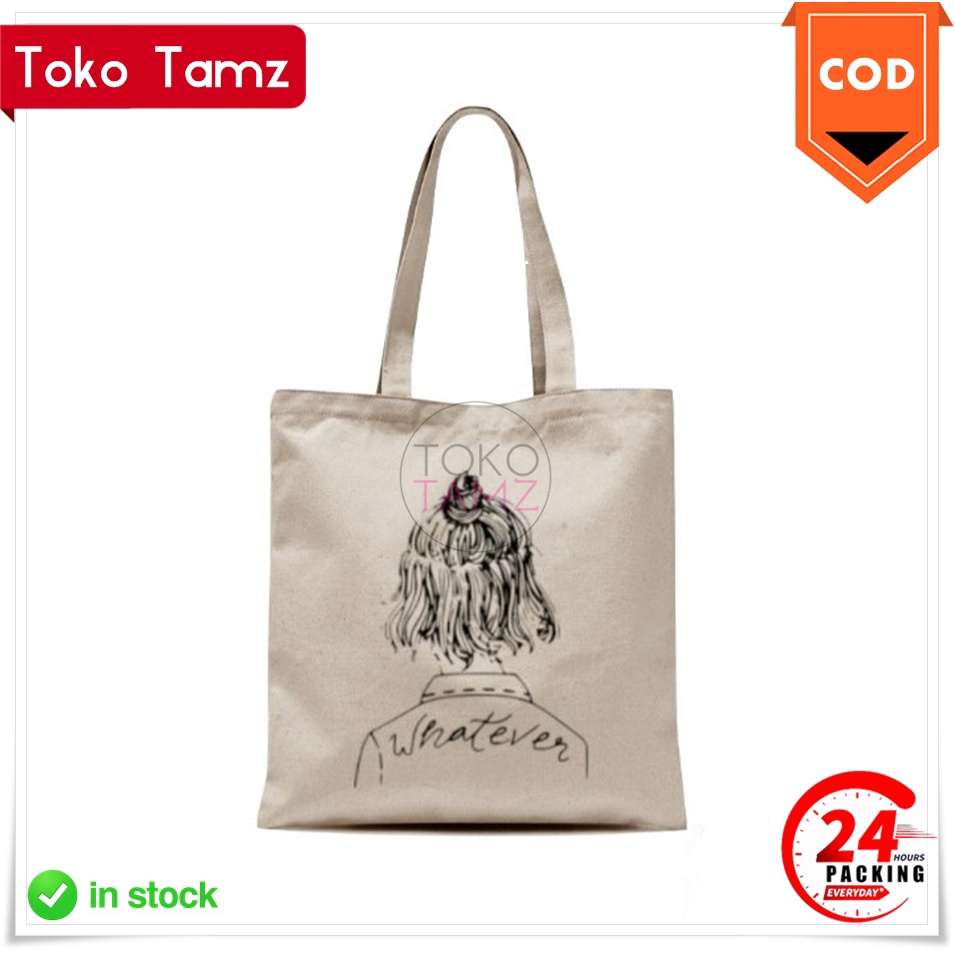 RESLETING COD MAKASSAR Tas Tote Wanita Whatever Ready Mocca Shopee Free Ongkir Online Shop Toko Tamz