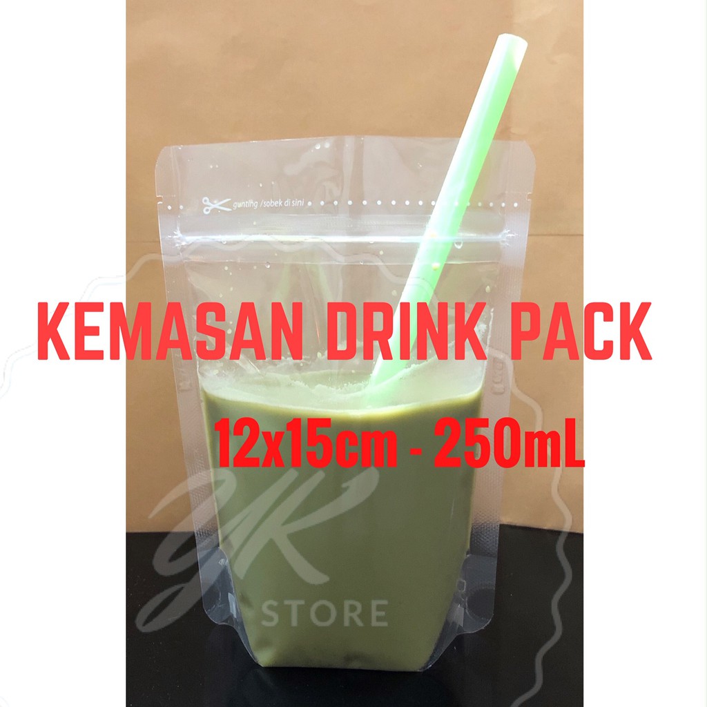 DRINK PACK 250 ml standing pouch minuman light thai tea snack 12x15 cm PUDOT PUDING SEDOT lightpack