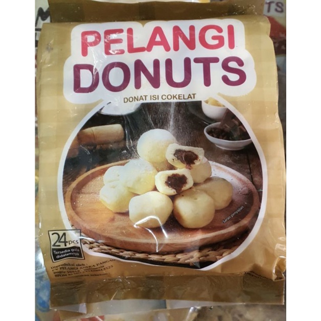 

DONUTS MINI PELANGI RASA COKLAT ISI 24