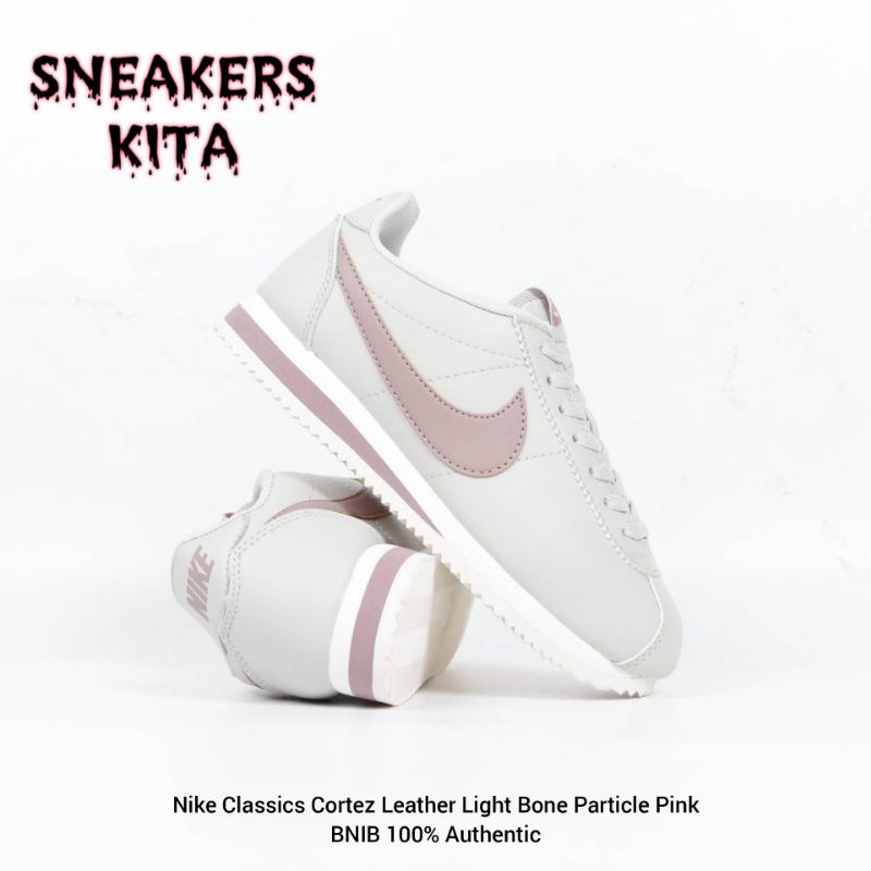 nike cortez light bone particle pink