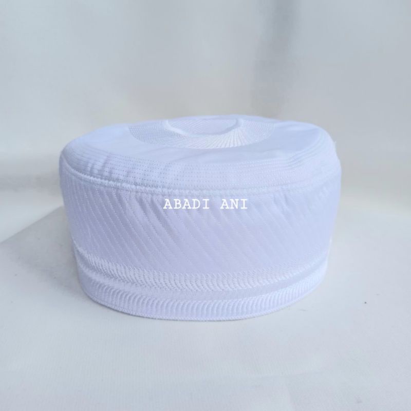 KOPIAH PUTIH MADINAH SUPER KUPLUK HAJI PECI KAIN BULAT